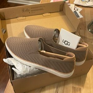 UGG slip on Sammy Chevron in tan/taupe.  NWT, size 10